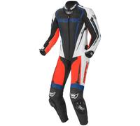 Berik Race-X Combinaison une pièce en cuir, Noir/Blanc/Rouge/Bleu, Taille 56