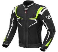 Berik Radic Cuir moto / Veste textile, noir-jaune, taille 52 pour homme