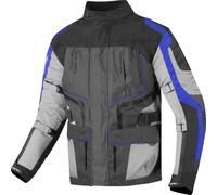 Berik Safari Veste textile de moto imperméable 3 en 1, noir/bleu, Taille 50