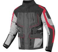 Berik Safari Veste textile de moto imperméable 3 en 1, noir/rouge, Taille 56