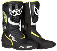 Berik Shaft 2.0 Bottes de moto, noir/jaune, Taille 48