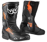 Berik Shaft 3.0 Bottes de moto, noir-orange, taille 38 pour homme