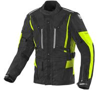 Berik Spencer Veste textile de moto imperméable, noir-jaune, taille 52 pour homme