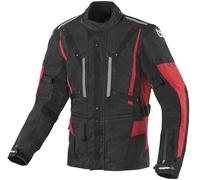 Berik Spencer Veste textile de moto imperméable, noir/rouge, Taille 56