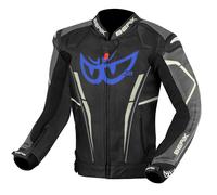 Berik Street Pro Evo Blouson en cuir de moto, noir-gris, taille 48 pour homme