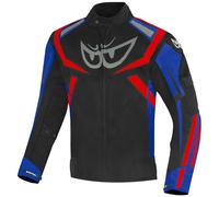Berik The Eye Veste textile imperméable à l’eau pour moto, noir/bleu, Taille 50