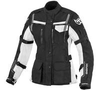 Berik Torino imperméable dames moto textile veste, Noir/Blanc, Taille 40