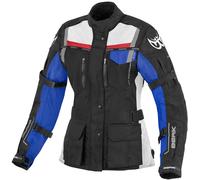 Berik Torino imperméable dames moto textile veste, noir/bleu/rouge, Taille 38