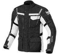 Berik Torino Waterproof Blouson textile de moto, noir-blanc, taille 48 pour homme