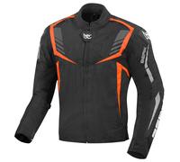Berik Toronto Veste textile de moto imperméable à l’eau, noir-rouge, taille 56 pour homme