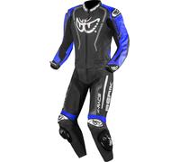 Berik Zakura Evo Combinaison de moto 2 pièces en cuir perforée, noir/bleu, Taille 54