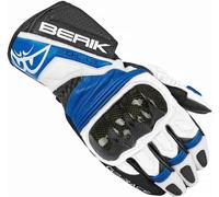 Berik Zoldar Gants de moto, noir-blanc-bleu, taille XL