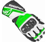 Berik Zoldar Gants de moto, noir-blanc-vert, taille L