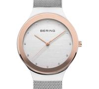 Bering 12934-060 Classique Quartz Femme L'or rose, Argent Argenté 34mm 3 ATM