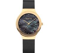 Bering 12934-132 Montre-Bracelet Classique Femmes 34mm Quartz Noir Doré 3 ATM