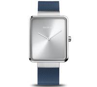 BERING Damen und Herren Uhr Quarz Movement - Classic Collection mit Edelstahl und Saphirglas 14533-XXX Armbandsuhren - Wasserdicht: 3 ATM, Argent/Bleu, 33
