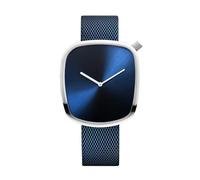 BERING 18040-004 Montre À Quartz Unisexe, 40 mm, Boîtier en Acier Inoxydable Argenté Et Cadran Blanc, Bracelet Milanais, Verre Saphir, 3 ATM