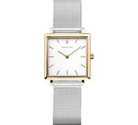 BERING 18226-010 Montre À Quartz pour Femme, 26 mm, Boîtier en Acier Inoxydable Doré Et Cadran Blanc, Bracelet Milanais, Verre Saphir, 3 ATM