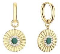 BERING Arctic Flowers Boucles d'oreilles pour femme en acier inoxydable doré, Einheitsgröße, Acier inoxydable Zircone cubique Émail, Zircon cubique