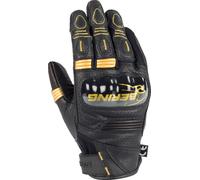 Bering Axel Gants de moto perforés pour femmes, Noir/Or, Taille L