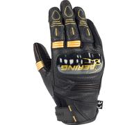 Bering Axel Gants de moto perforés pour femmes, Noir/Or, Taille XL