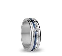 BERING Bague pour femme en argent brillant - Collection Arctic Symphony avec acier inoxydable - Seine 8