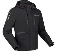 Bering Barstow Veste textile de moto imperméable, noir, Taille M