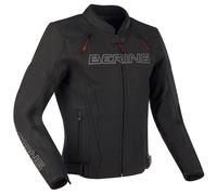 Bering Atomic Blouson en cuir de moto, noir, taille S pour homme