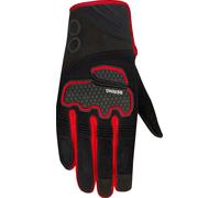 Bering Breeze Mesh Gants de moto, noir-rouge, taille XL pour homme