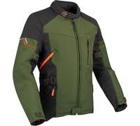 Bering Cobalt Veste textile moto, vert-brun, taille S pour homme