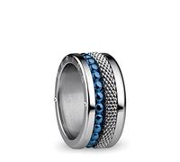 BERING Combinaison de Bagues Échangeables pour Femme en Argent et Bleu avec le Système Unique Twist & Change, Mississippi