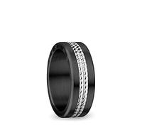 BERING Combinaison de Bagues Échangeables pour Femme en Noir et Argent avec le Système Unique Twist & Change, Colorado