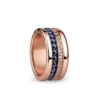 BERING Combinaison de Bagues Échangeables pour Femme en Or Rose et Bleu avec le Système Unique Twist & Change, Indus