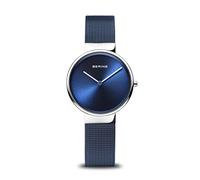 BERING Damen Uhr Quarz Movement - Classic Collection mit Edelstahl und Saphirglas 14531-XXX Armbandsuhren - Bleu/Argent, 31