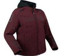 Bering Davis Queen Size veste textile de moto pour dames imperméable à l’eau, Rouge bordeaux, Taille W-40