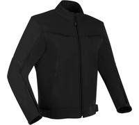 Bering Derby Blouson en cuir de moto, noir, taille M pour homme