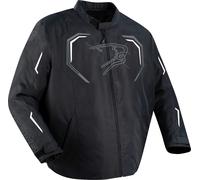 Bering Dundy King Size veste textile de moto imperméable, Noir/Blanc, Taille W-XXL