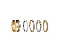 BERING ensemble de Bagues Échangeables pour Femme en Argent et Or avec le Système Unique Twist & Change, Symphony-Set-E