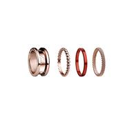 BERING ensemble de Bagues Échangeables pour Femme en Or Rose et Rouge avec le Système Unique Twist & Change, Symphony-Set-D
