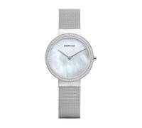 Bering, Femme, Accessoires, Gris, Taille: ONE Size Montre-Bracelet Femme Argent, Blanc Classique 14531-004