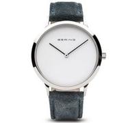Bering Montre 14937-204 39 mm Argenté Cuir 3 ATM Mixte