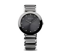 BERING Femmes Analogique Quartz Ceramic Collection Montre avec Bracelet en Acier Inoxydable / Céramique & Verre Saphir 11435-783