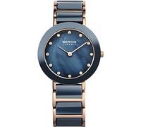Montre Pour Femme En Acier Et Céramique Bleue Et Rose Bering