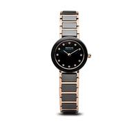 BERING Femmes Analogique Quartz Ceramic Collection Montre avec Bracelet en Acier Inoxydable/Céramique & Verre Saphir