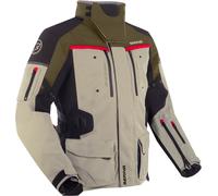 Bering Freeway veste textile de moto imperméable, beige, taille M pour homme