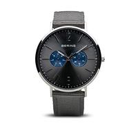 BERING Hommes Analogique Quartz Classic Collection Montre avec Bracelet en Cuir de Veau & Verre Saphir 14240-803