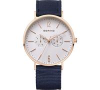 BERING Hommes Analogique Quartz Classic Collection Montre avec Bracelet en Nylon & Verre Saphir