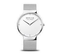 BERING Hommes Analogique Quartz Max René Collection Montre avec Bracelet en Acier Inoxydable & Verre Saphir 15540-004