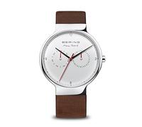 BERING Hommes Analogique Quartz Max René Collection Montre avec Bracelet en Cuir de Veau & Verre Saphir
