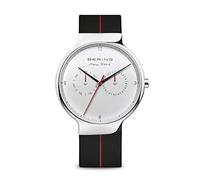 BERING Hommes Analogique Quartz Max René Collection Montre avec Bracelet en Silicone & Verre Saphir 15542-404